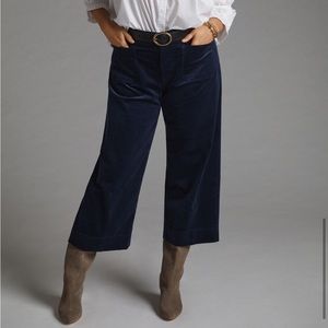 Anthropologie Maeve Collette Cropped Corduroys, Navy